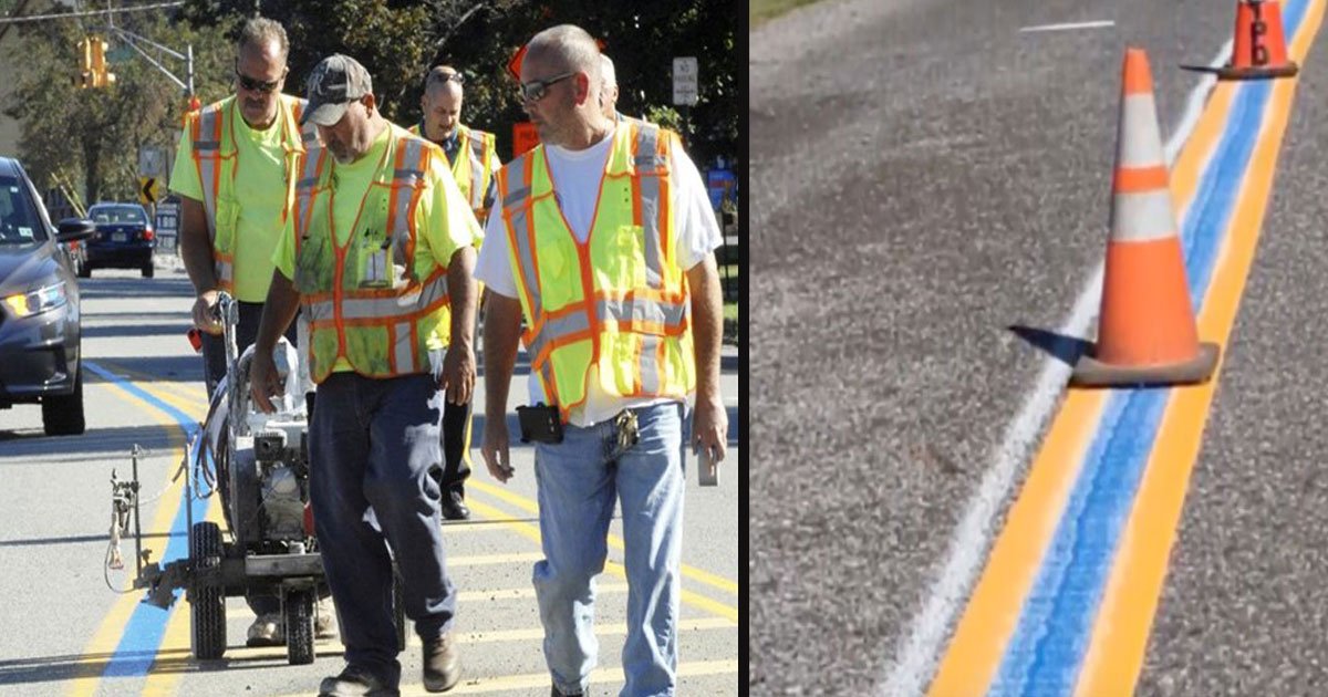 untitled 1 56.jpg?resize=412,275 - Roads Are Being Painted With A Blue Thin Line To Honor Police Officers In Maryland