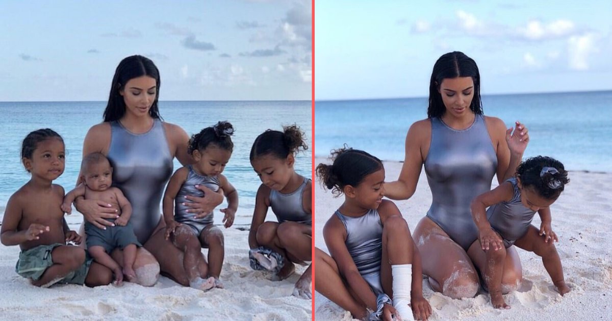 untitled design 7 20.png?resize=412,275 - Kim Kardashian and Her 2 Daughters Wore Matching Swimsuits for a Beach Photoshoot