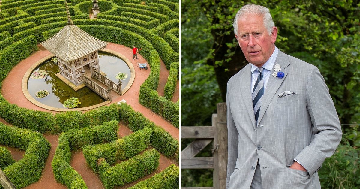 untitled design 98 1.png?resize=1200,630 - La beauté du labyrinthe du prince Charles se dévoile dans des images filmées par un drone