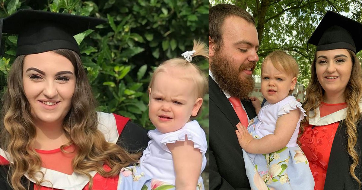 young mother graduated with a first class degree after going through challenging times of her life.jpg?resize=412,275 - A Young Mother Who Was Homeless At 16 And Pregnant During College Managed To Graduate College With Honors