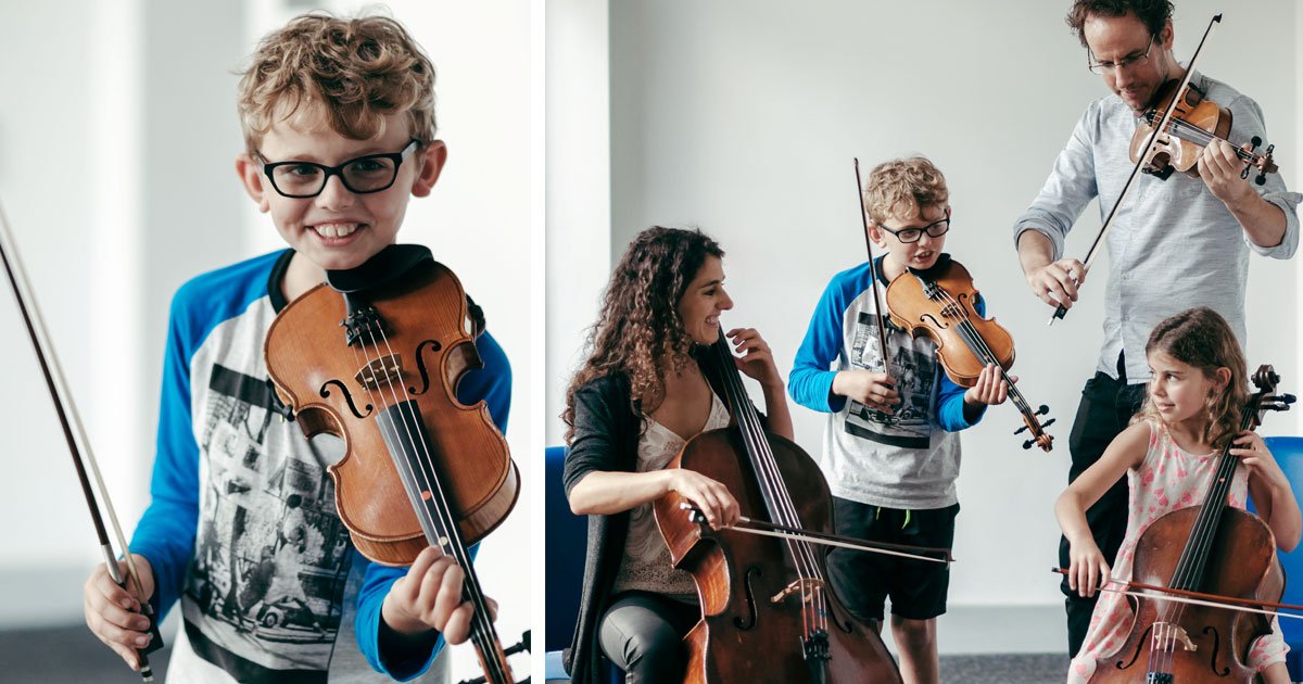 young musician deaf.jpg?resize=1200,630 - Un garçon de 11 ans - qui est sourd et a une vision partielle - peut jouer du violon et du piano