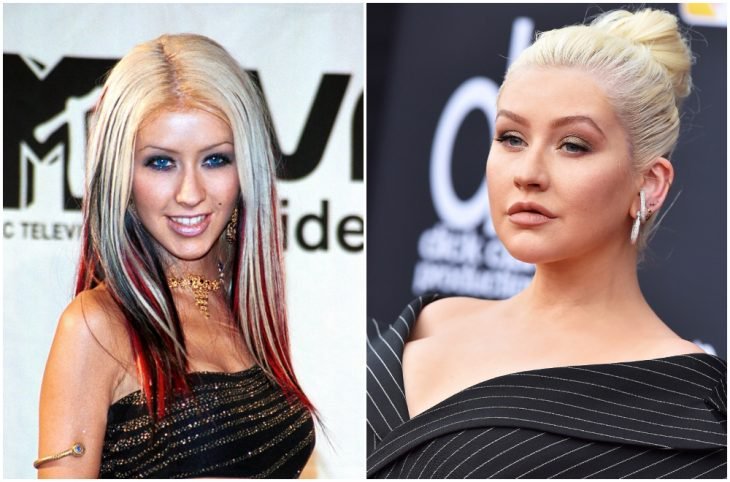 Christina Aguilera a principios del 2000 y ahora