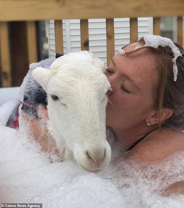 Kristin, pictured with Moko, said they