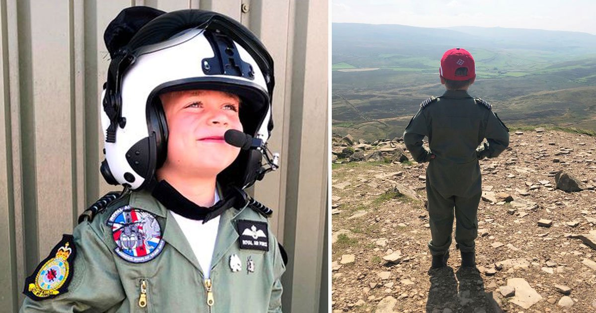 5 year old climbed mountain raf.jpg?resize=1200,630 - Five-Year-Old Boy Climbed A Six-Mile Mountain To Raise Money For RAF Benevolent Fund