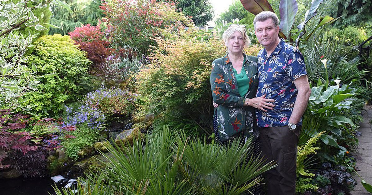 couple tropical garden.jpg?resize=412,275 - Couple Turned Their Boring Garden Into Their Own Tropical Styled Fantasy