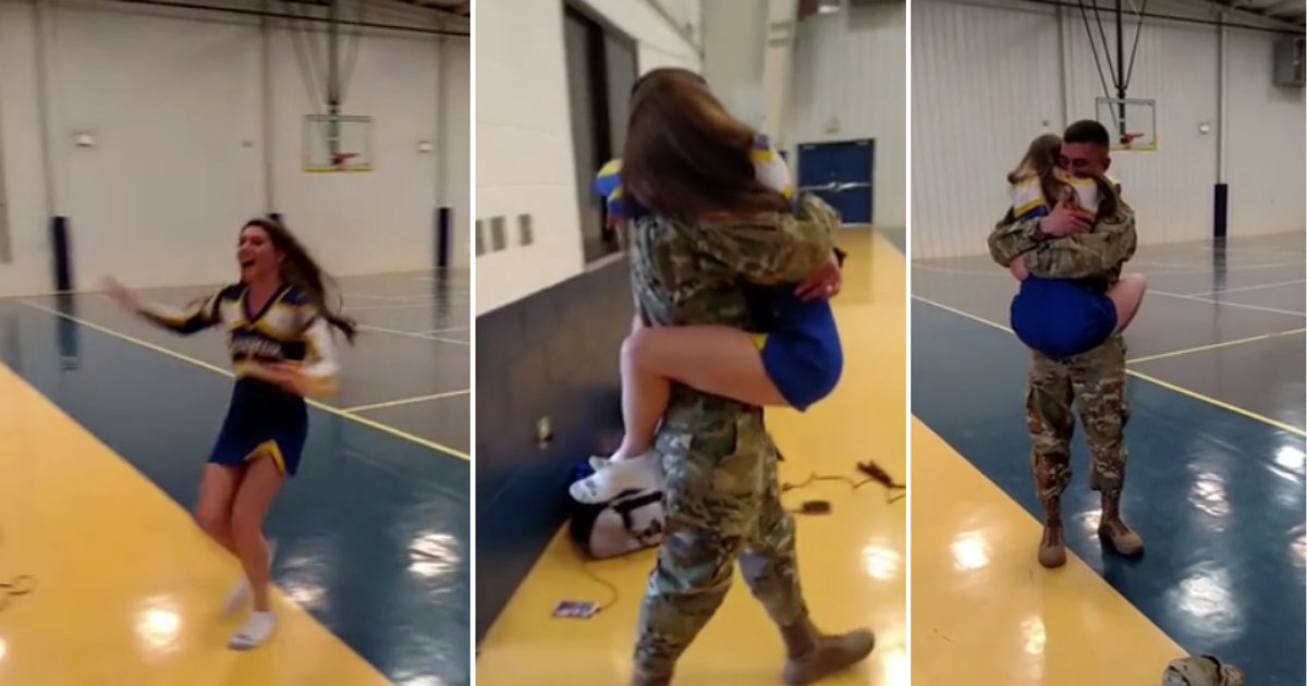 d5 2.png?resize=1200,630 - Unforgettable Moment When Soldier Surprised His Little Sister for Christmas