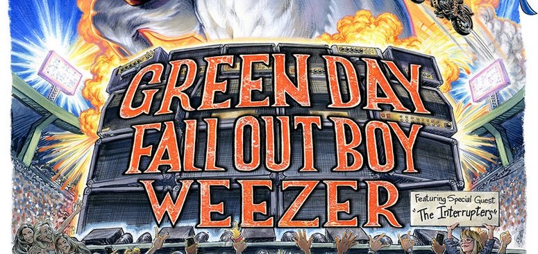 hella mega tour.jpg?resize=1200,630 - Musique: Green Day, Weezer et Fall Out Boy vont faire une tournée mondiale ensemble