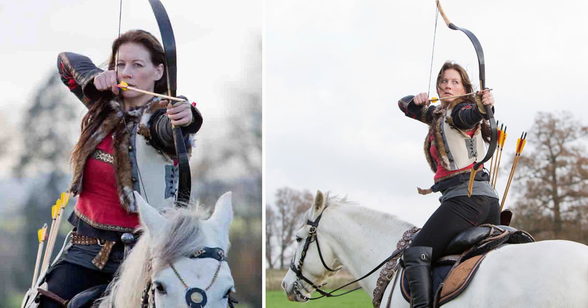 horseback archery couple.jpg?resize=412,275 - Couple - Who Were Previously Stunt Riders - Has Been Teaching The Art Of Horseback Archery For Six Years