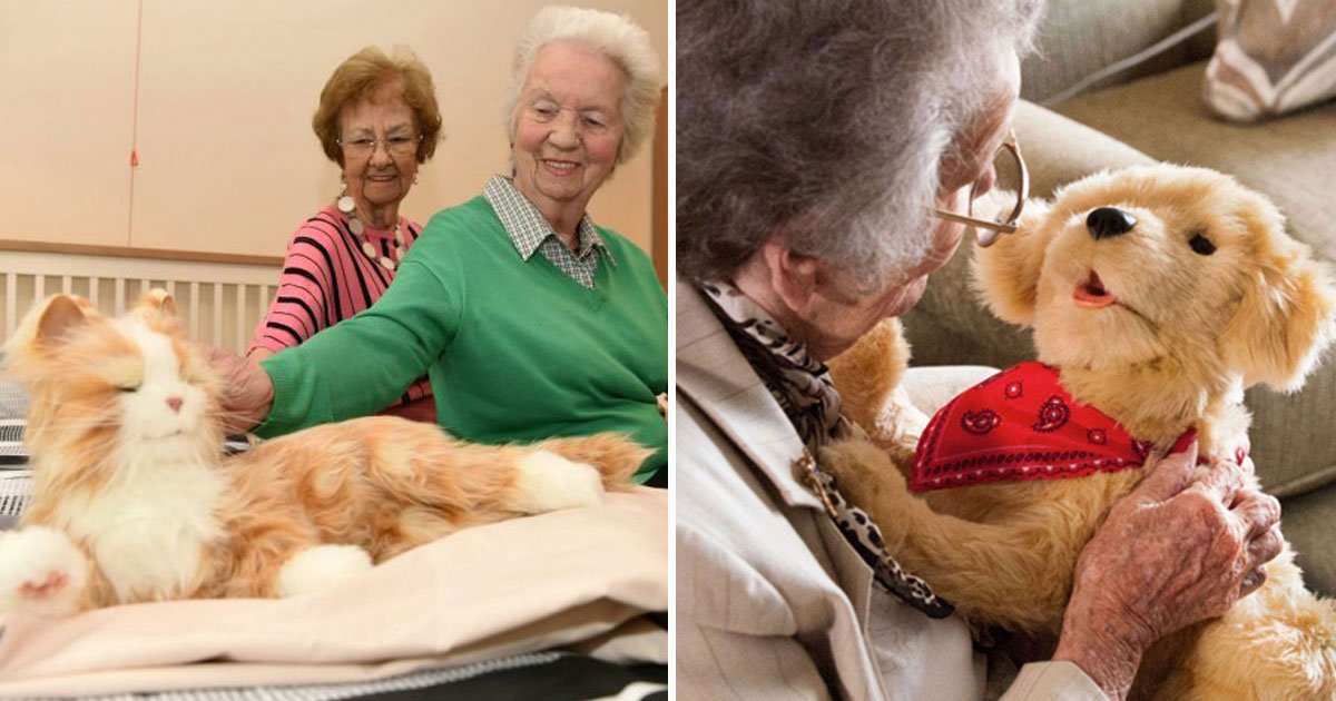 robot cats dogs.jpg?resize=1200,630 - Cat And Dog Robots Helping Elderly Residents To Cope With Loneliness