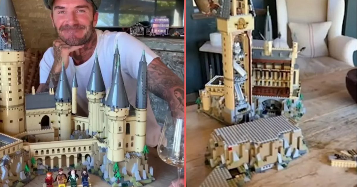 s4 16.png?resize=1200,630 - David Beckham Completed Building A Lego Hogwartz Castle and Has Never Looked Prouder