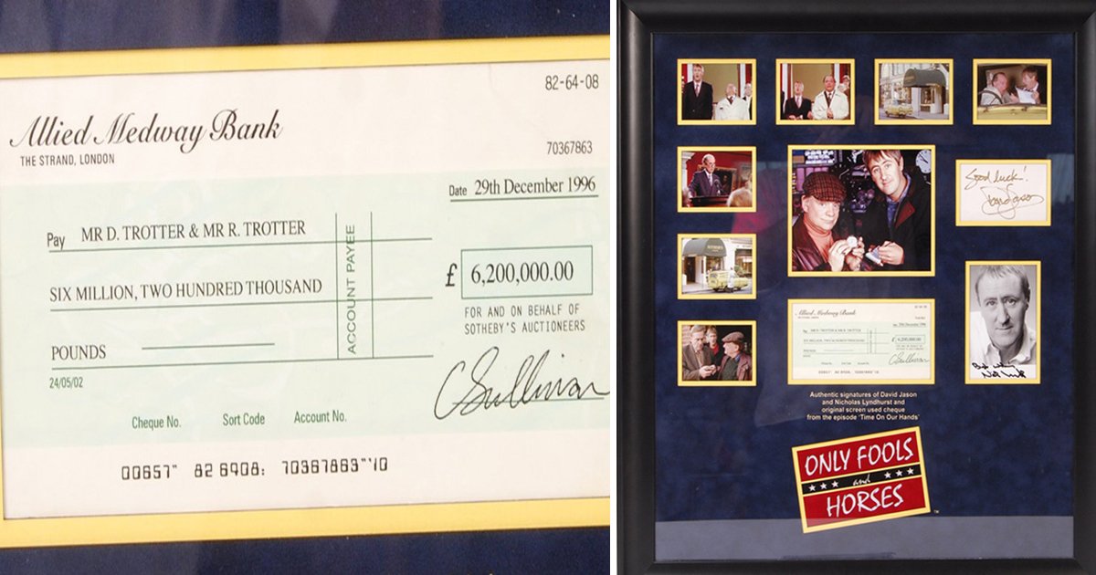sa.jpg?resize=1200,630 - Only Fools And Horses Captured The Props Used In Show At An Auction Ceremony And Millionaire Cheque Sold For £9100