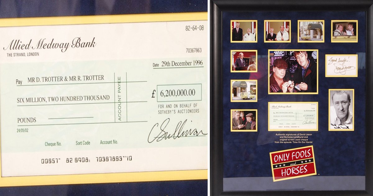 sa.jpg?resize=412,275 - Only Fools And Horses Captured The Props Used In Show At An Auction Ceremony And Millionaire Cheque Sold For £9100