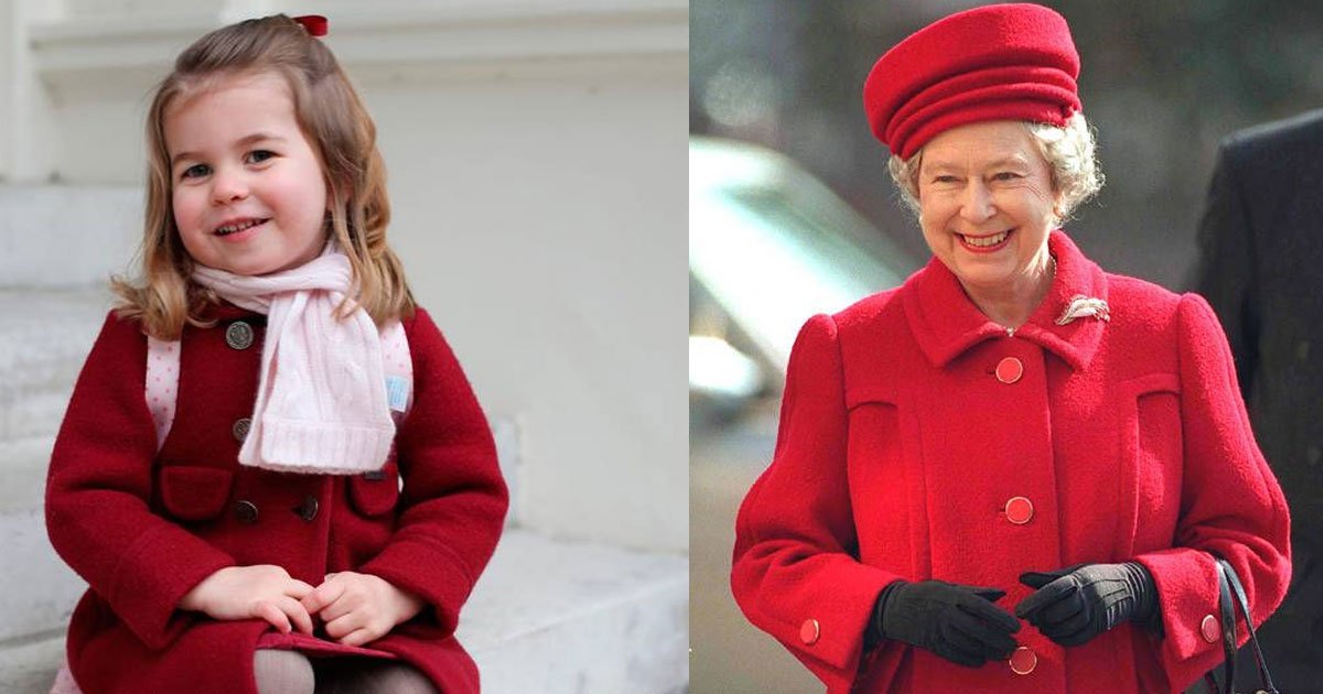 these side by side photos show princess charlottes resemblance to the queen.jpg?resize=412,232 - Photos Proving Princess Charlotte Is The Mini-Version Of Queen Elizabeth II