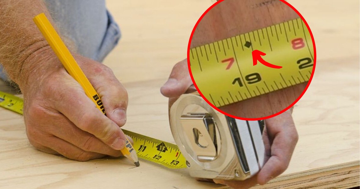 diamond on measuring tape