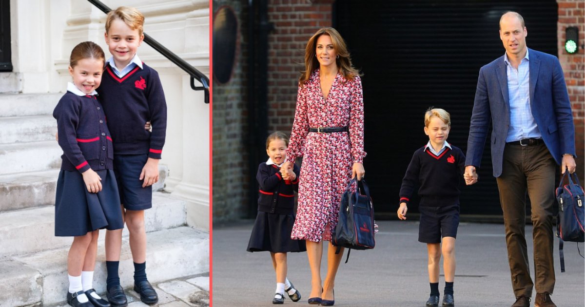 y3 4.png?resize=1200,630 - Princess Charlotte Posed In Front of Kensington Palace With Her Brother Before She Went Off to School For The First Time