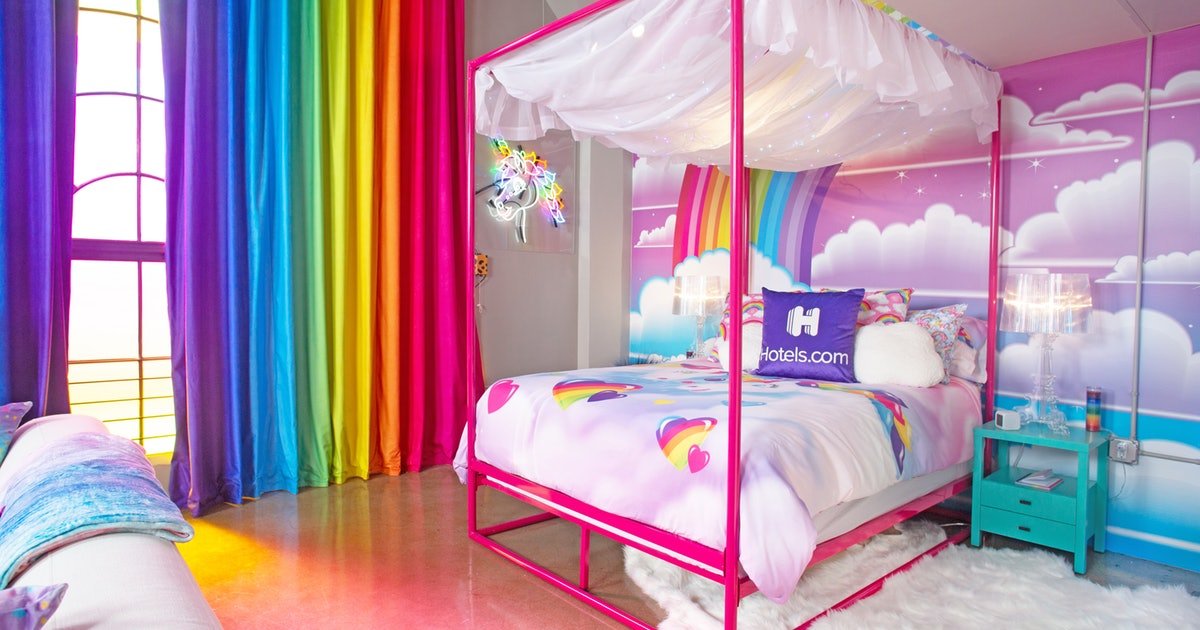 a 45.jpg?resize=412,232 - This Lisa Frank Themed Hotel Room Will Take You Back To Your 90's Childhood