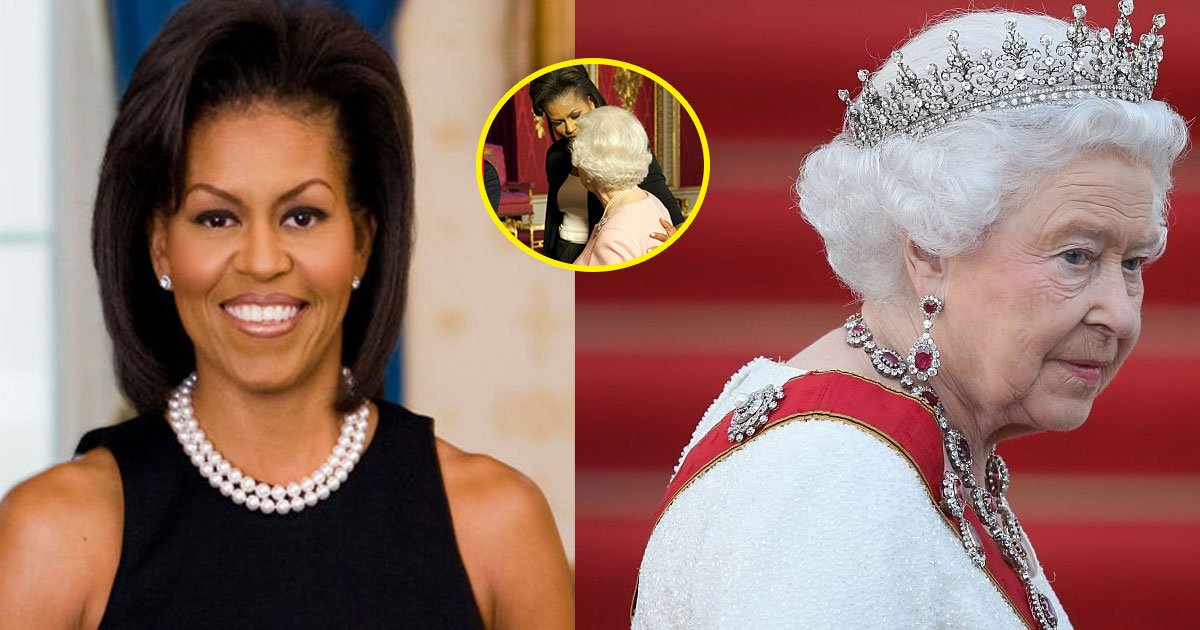 a flashback to the moment of warmth between queen elizabeth and michelle obama which was against royal protocol.jpg?resize=1200,630 - A Moment Of 'Instant, Mutual Warmth' Was Shared When Michelle Obama Put Her Arm Around Queen Elizabeth
