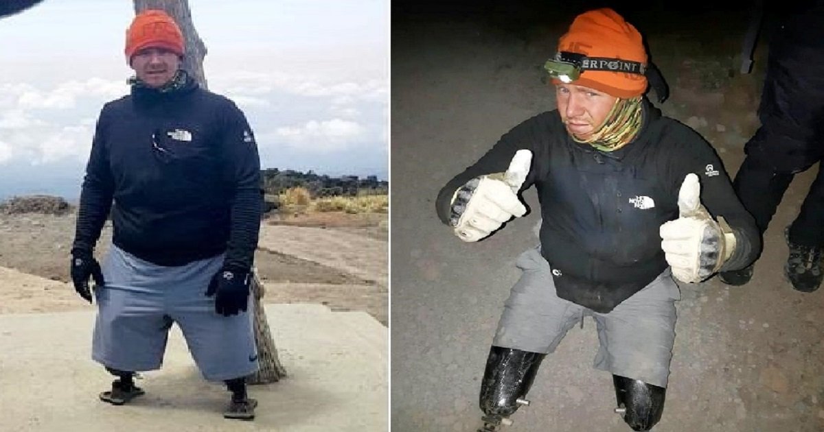 a4 1.jpg?resize=1200,630 - Cet homme est devenu le premier double amputé au-dessus du genou à escalader le Kilimandjaro sans aucune aide