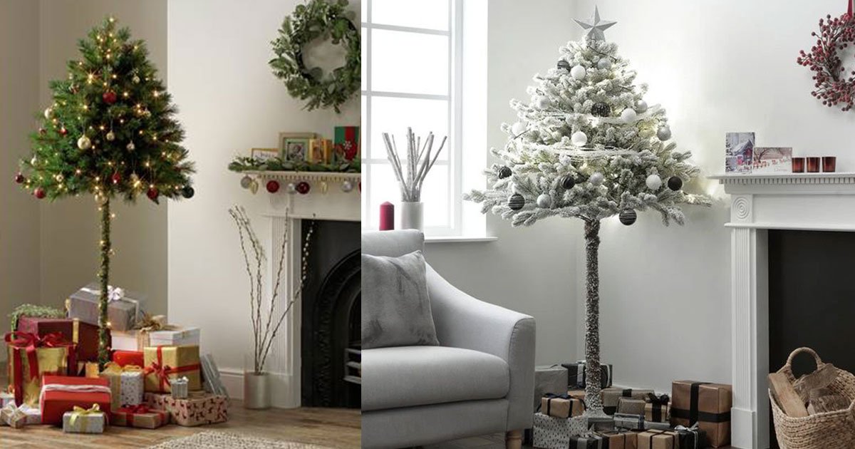 argos is selling half christmas tree from 40 and they are must if you have pets who always ruin your decoration.jpg?resize=1200,630 - Ces demi arbres de Noël seront parfaits si vous avez des animaux domestiques