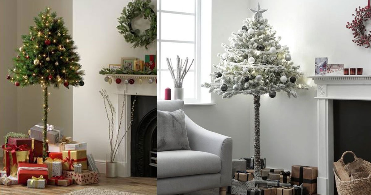 argos is selling half christmas tree from 40 and they are must if you have pets who always ruin your decoration.jpg?resize=412,275 - Ces demi arbres de Noël seront parfaits si vous avez des animaux domestiques