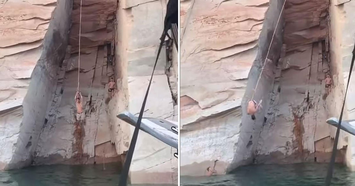 bckflip fail.jpg?resize=412,275 - Man Tried To Do Back Flip While Swinging From A Rope But Failed