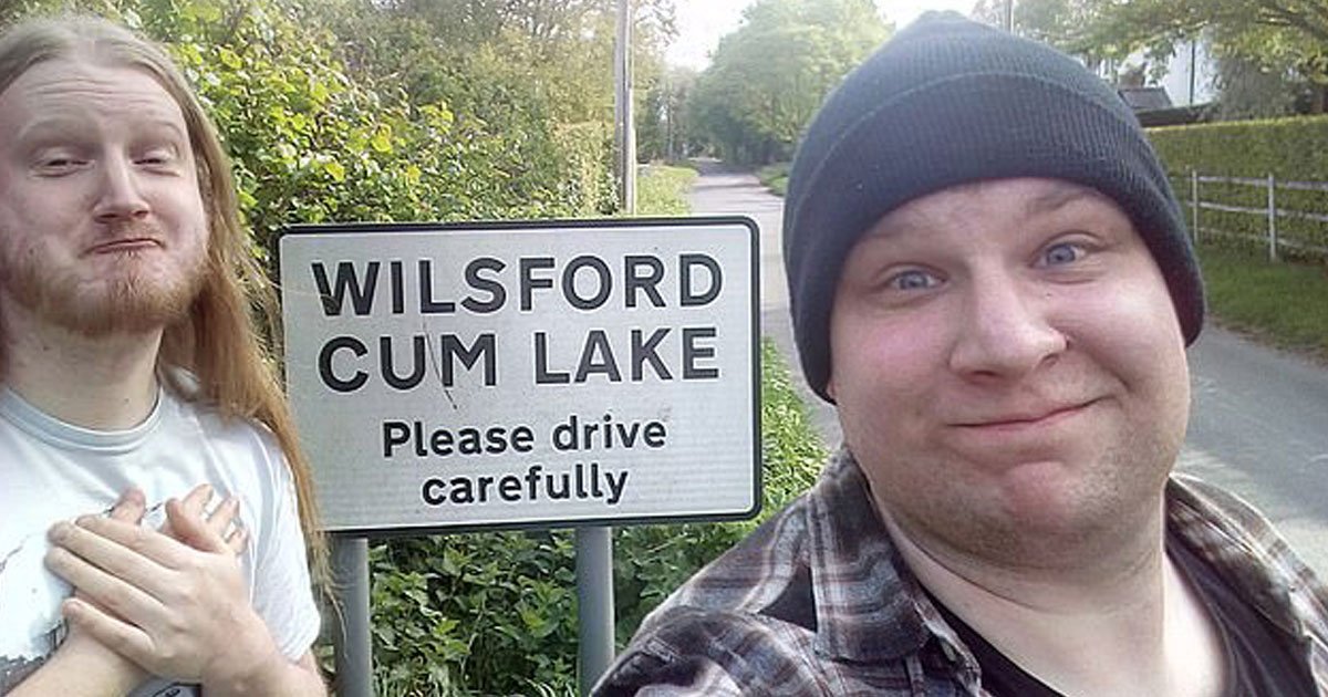 brothers rude trip with rude names britain.jpg?resize=412,275 - Two Brothers Visited 34 Places With A Rude Name And Took Selfies At Each Stop