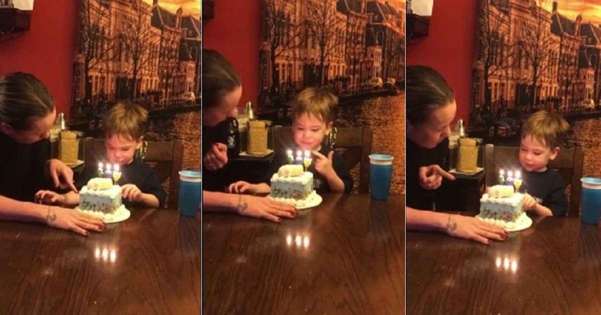 c4.jpg?resize=412,275 - Toddler Adorably Failed To Understand That He's Supposed To Blow Out The Birthday Candles