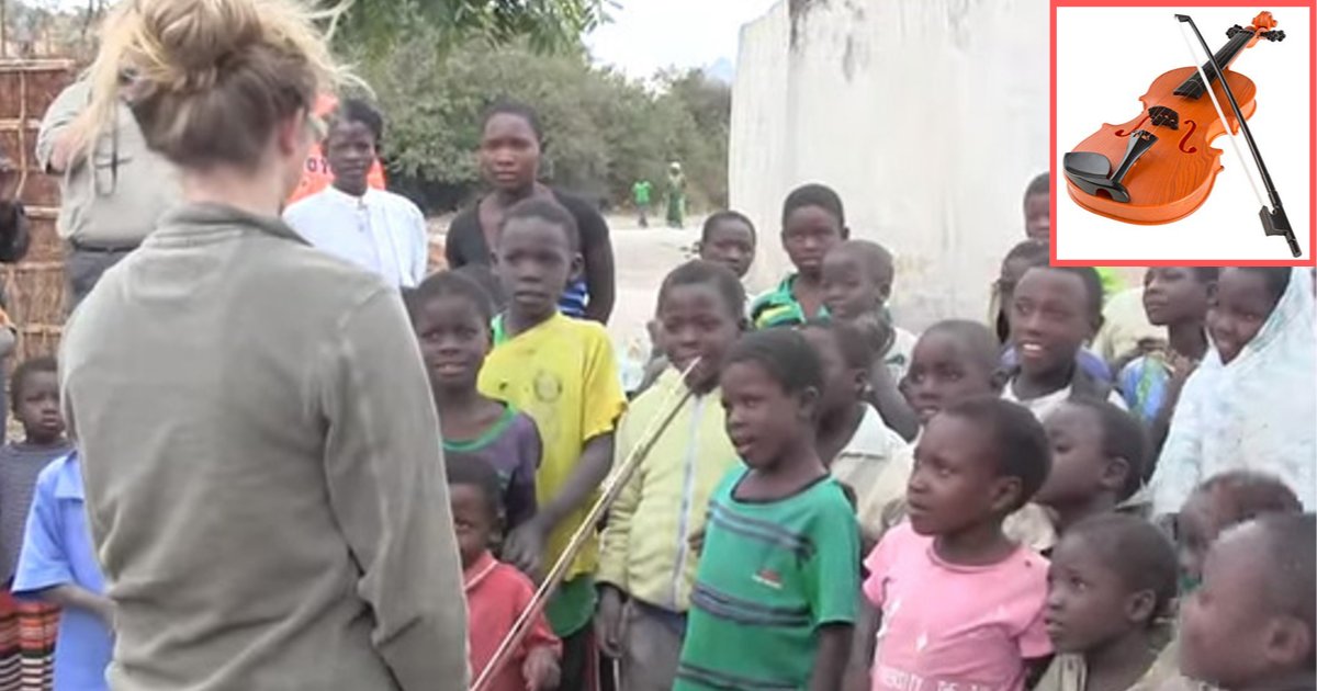 d 7.png?resize=1200,630 - Woman Plays The Violin to African Children For The First Time