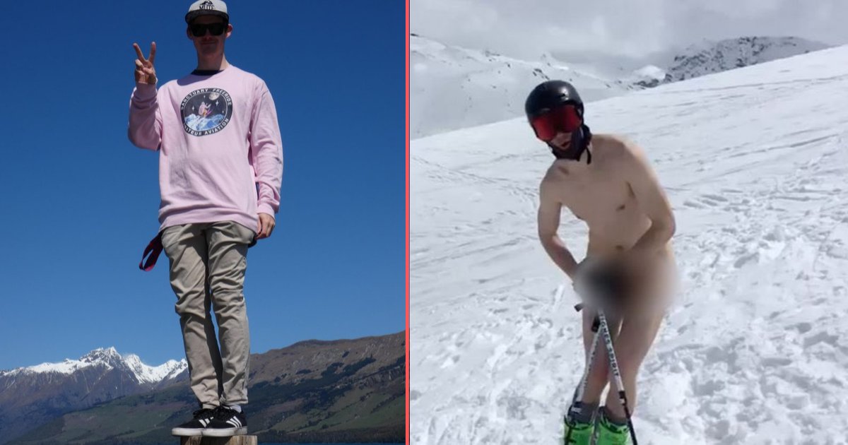 d5 3.png?resize=1200,630 - Young Adrenaline Junkie Gets Naked While Skiing in The French Alps