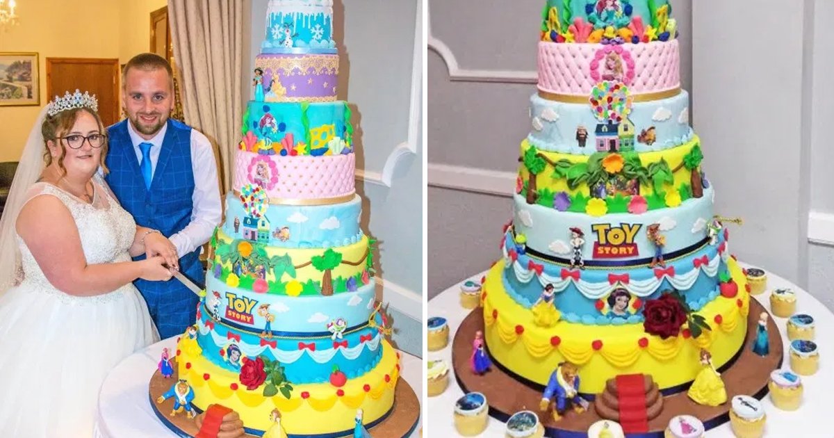 dsdgsdg.jpg?resize=412,275 - Couple Tied Nuptial Knot With A Disney Themed Cake Consisting Of 10 Tiers