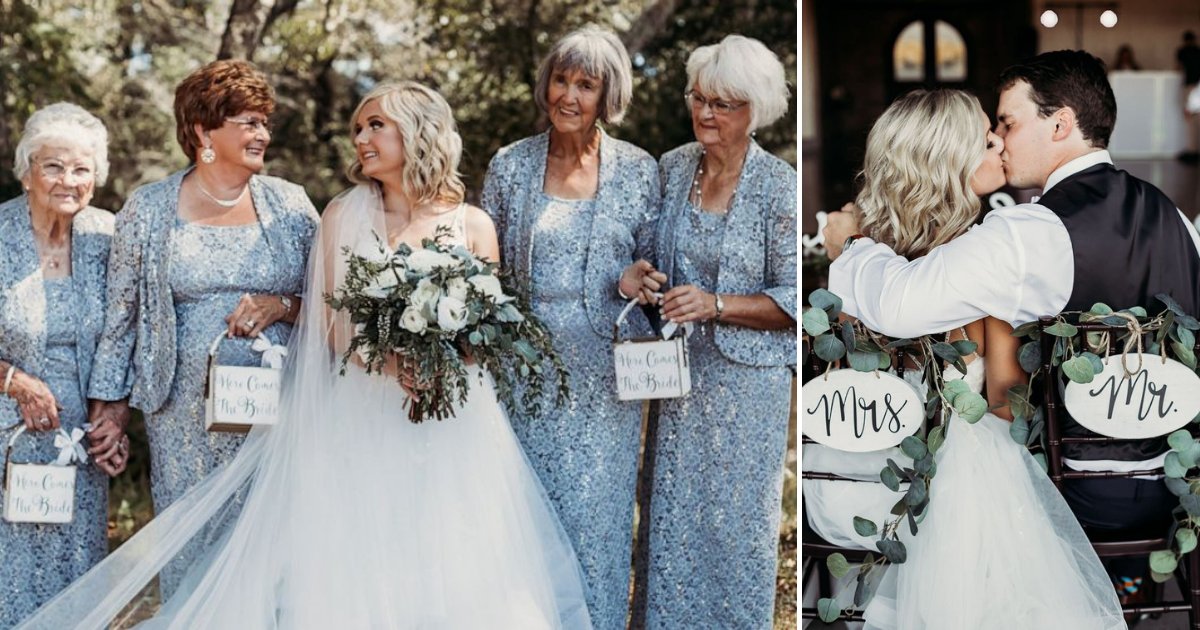 Bride's Four Grandmothers Serve As Her Flower Girls, Now They Are All ...