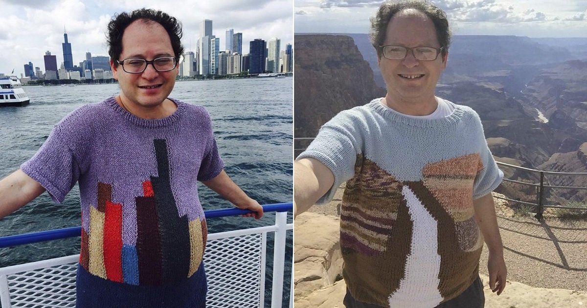 k3 1.jpg?resize=1200,630 - Professional Knitter Makes Sweaters With Landmark Destinations He Plans To Visit
