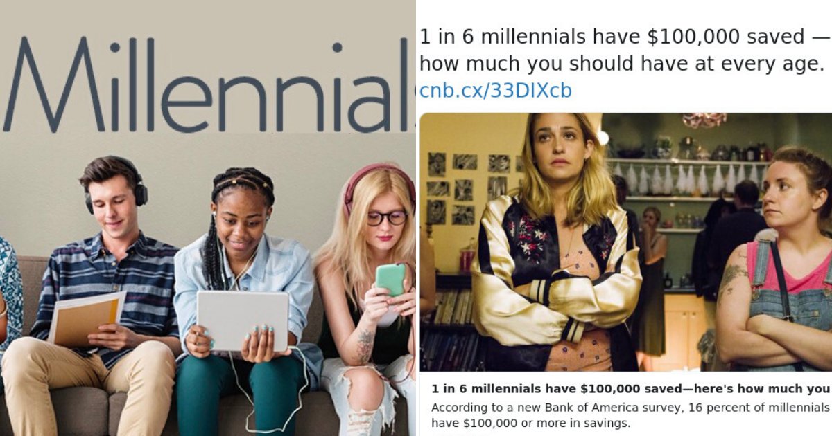 mills.png?resize=1200,630 - Millennials Are Left Confused After New Survey Claims 1 In 6 Of Them Have $100K Saved Up