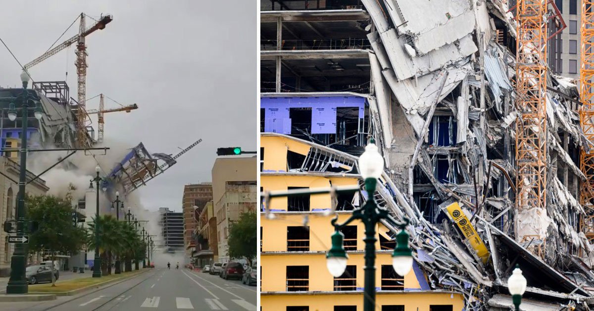 new orleans hard rock hotel collapsed.jpg?resize=412,275 - Un hôtel en Nouvelle-Orléans s'est effondré : 2 morts, 18 blessées et toujours 3 disparus