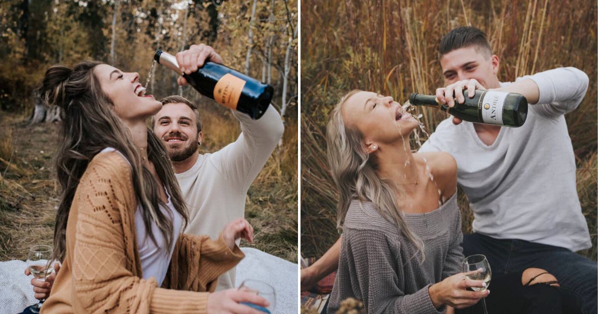 photo6.png?resize=1200,630 - Couple's Champagne Engagement Photo Fail Went Viral On Social Media