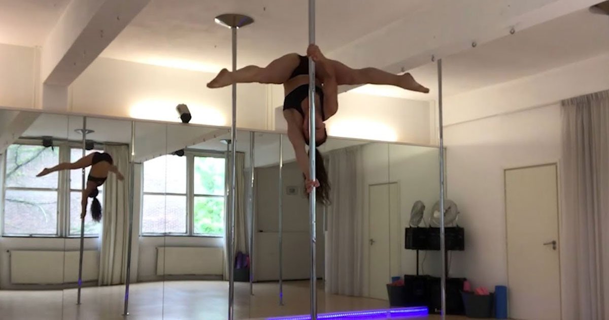 pole dancer falls onto head.jpg?resize=412,232 - Une danseuse de "Pole Dance" a partagé la vidéo de sa pire chute. Elle a ensuite remporté une compétition internationale