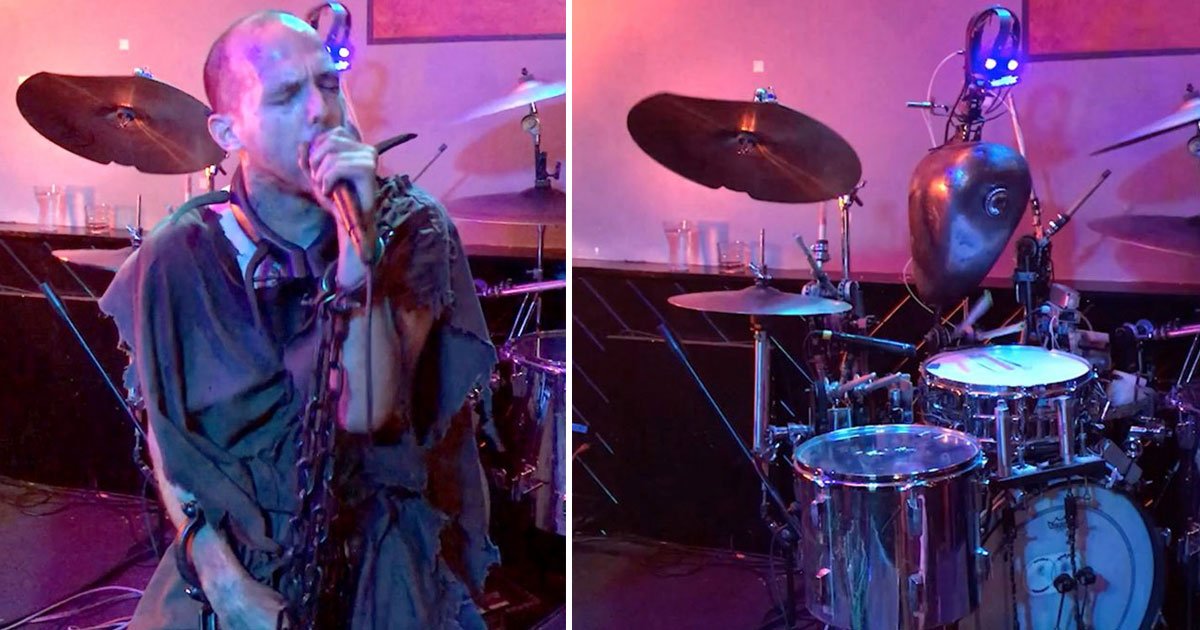 robot band members captured by robots.jpg?resize=1200,630 - Musician Created Two Robot Band Members To Form His Own Band