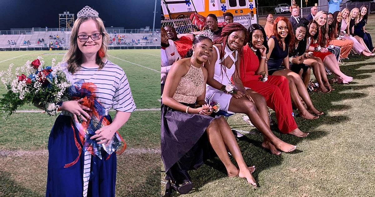 south carolina homecoming court walked barefoot to support epileptic down syndrome student who suffered seizure and couldnt wear heels.jpg?resize=1200,630 - Homecoming Court Walked Barefoot To Support A Student With Epilepsy