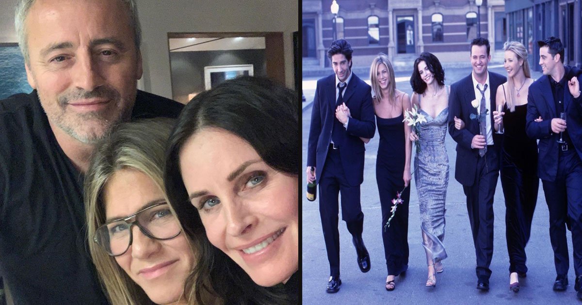 untitled 1 18.jpg?resize=1200,630 - Courteney Cox, Jennifer Aniston And Matt Leblanc Reunited For A Rare 'Friends' Selfie