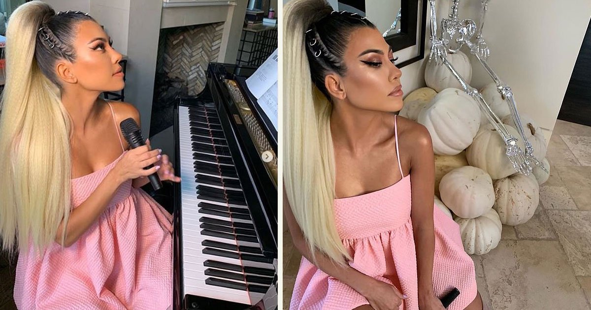 untitled 1 69.jpg?resize=412,232 - Kourtney Kardashian Shared A Throwback Picture Of Her As Ariana Grande For Halloween