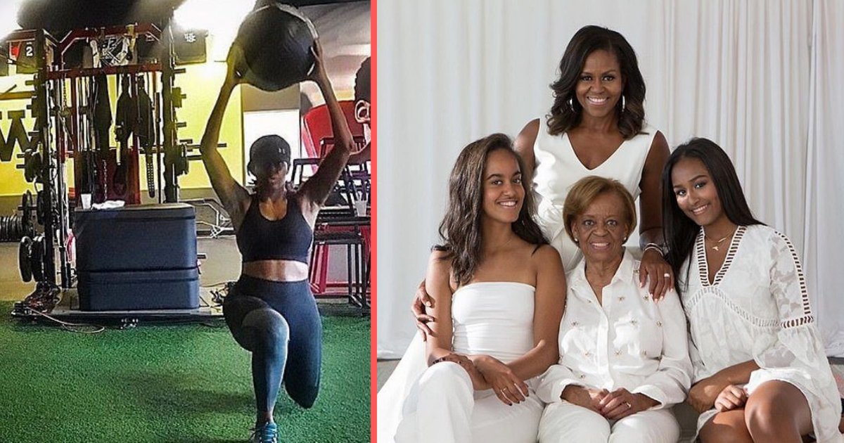 untitled design 1 16.png?resize=412,232 - Michelle Obama Posted A Work Out Selfie and Inspired Women to Hit the Gym