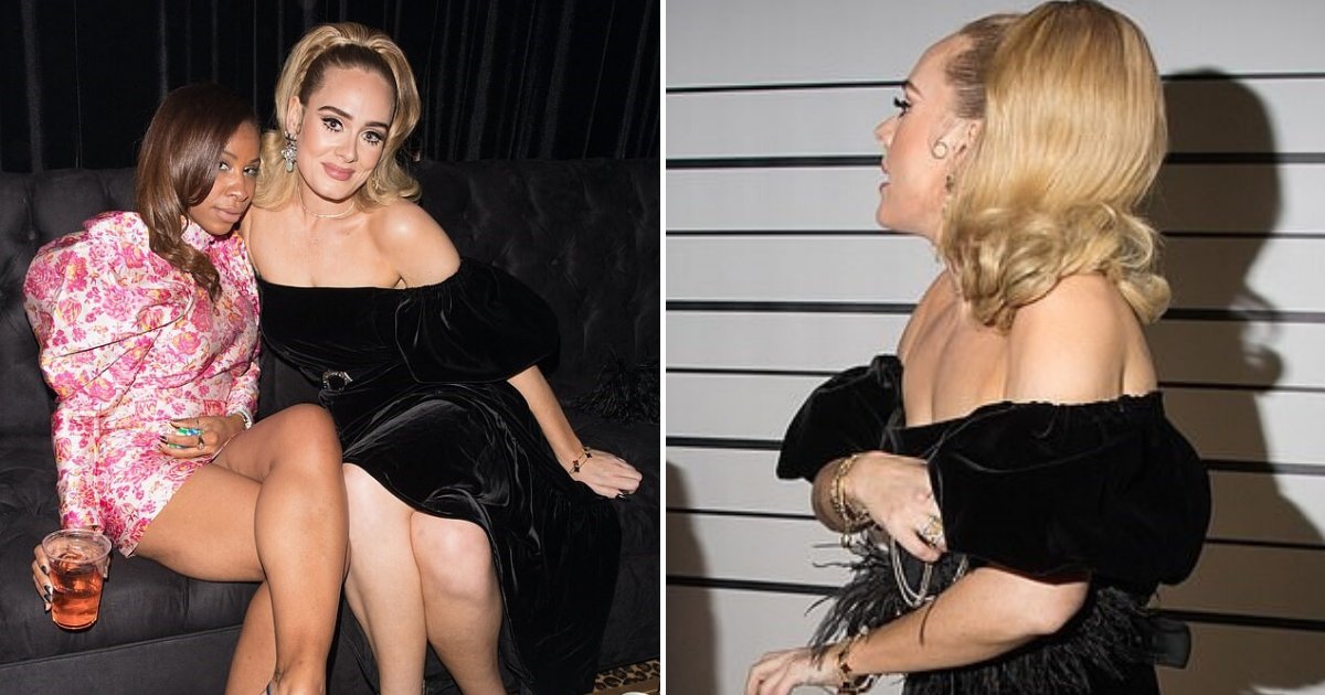 untitled design 3 1.png?resize=1200,630 - Adele Showed Off Her Slim Figure In Sleek Black Dress During Drake's Party