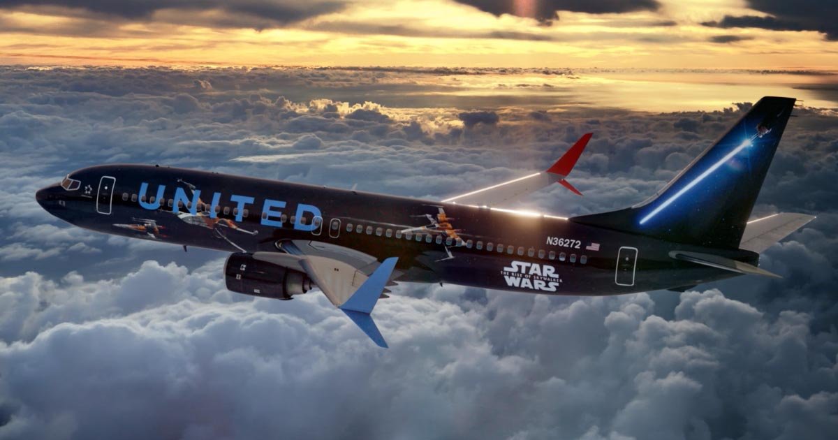 untitled design 47 1.png?resize=1200,630 - L'avion à thème Star Wars de la compagnie aérienne United Airlines est prêt à prendre son envol