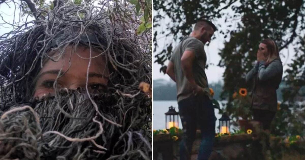untitled design 57.png?resize=412,232 - Woman Disguised As A Bush Secretly Recorded The Moment Boyfriend Proposed To Her Sister