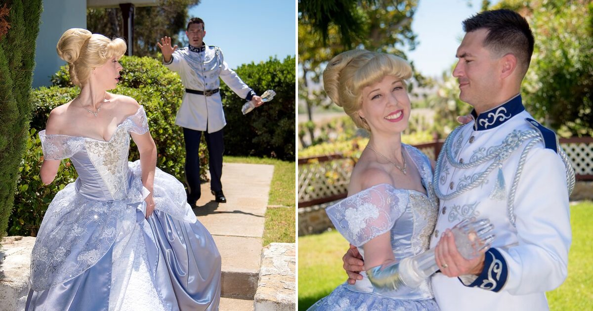 untitled design 70.png?resize=412,275 - Woman Born Without One Arm Posed With Glass Prosthetic In Inspiring Cinderella Photoshoot