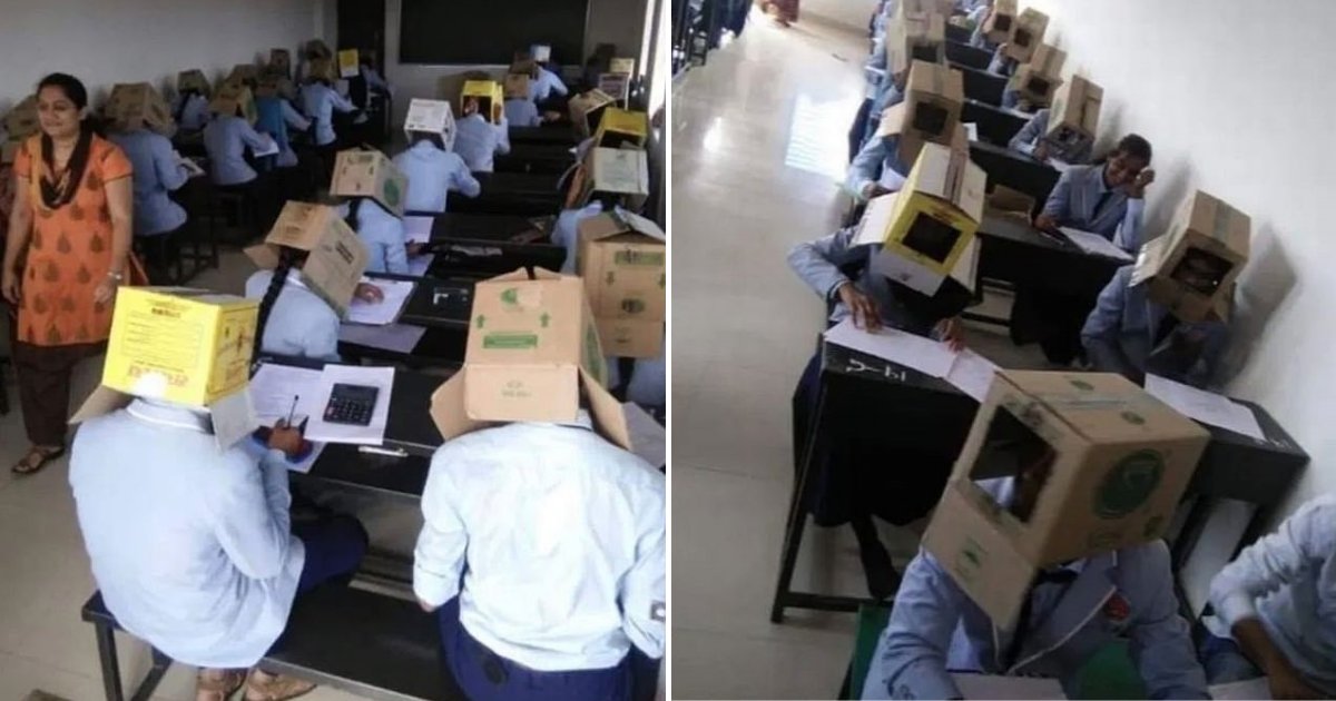 untitled design 90 1.png?resize=1200,630 - School Forced Students To Wear Cardboard Boxes On Their Heads To Prevent Cheating