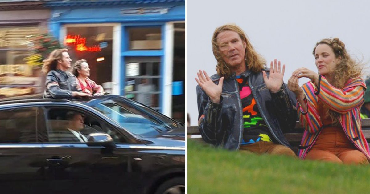 will ferrel rachel mcadams filming.jpg?resize=412,275 - Will Ferrell And Rachel McAdams Spotted Filming In Edinburgh