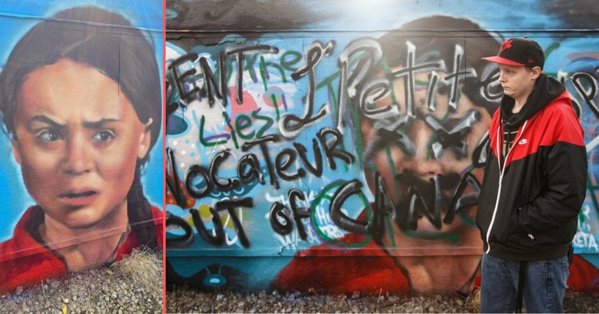 y 1 9.png?resize=1200,630 - Artist in Canada Painted Greta Thunberg’s Portrait in a Mural And It Has Been Vandalized