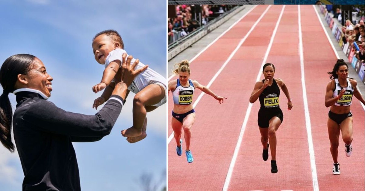 y 3 2.png?resize=1200,630 - Olympian Allyson Felix’s Shocked the World When She Surpassed Usain Bolt’s Record 10 Months After An Emergency C-Section