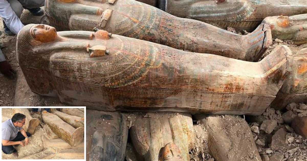 y1 8.png?resize=1200,630 - Archeologists In Egypt Have Found 20 Wooden Coffins Preserved Deep Underground